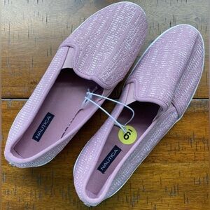•NEW•Nautica ‘Sunchaser Knit’ Women’s Slip-On Casual Canvas Flat Sneaker